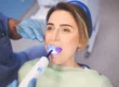 Pregnant woman getting dental fillings