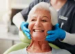 elderly woman at the dentist