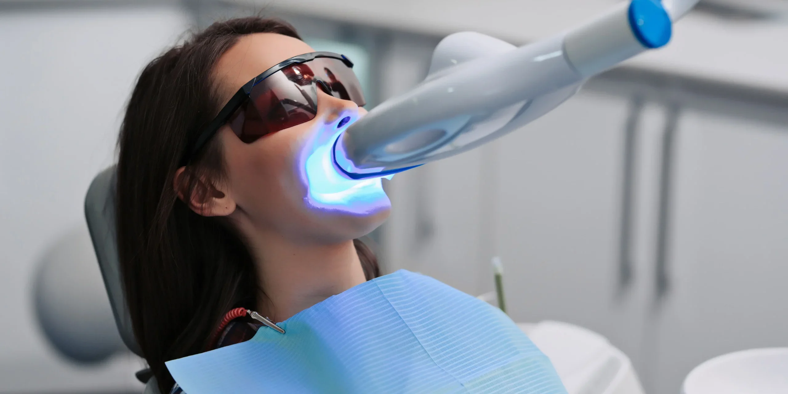 Teeth whitening at the dentist